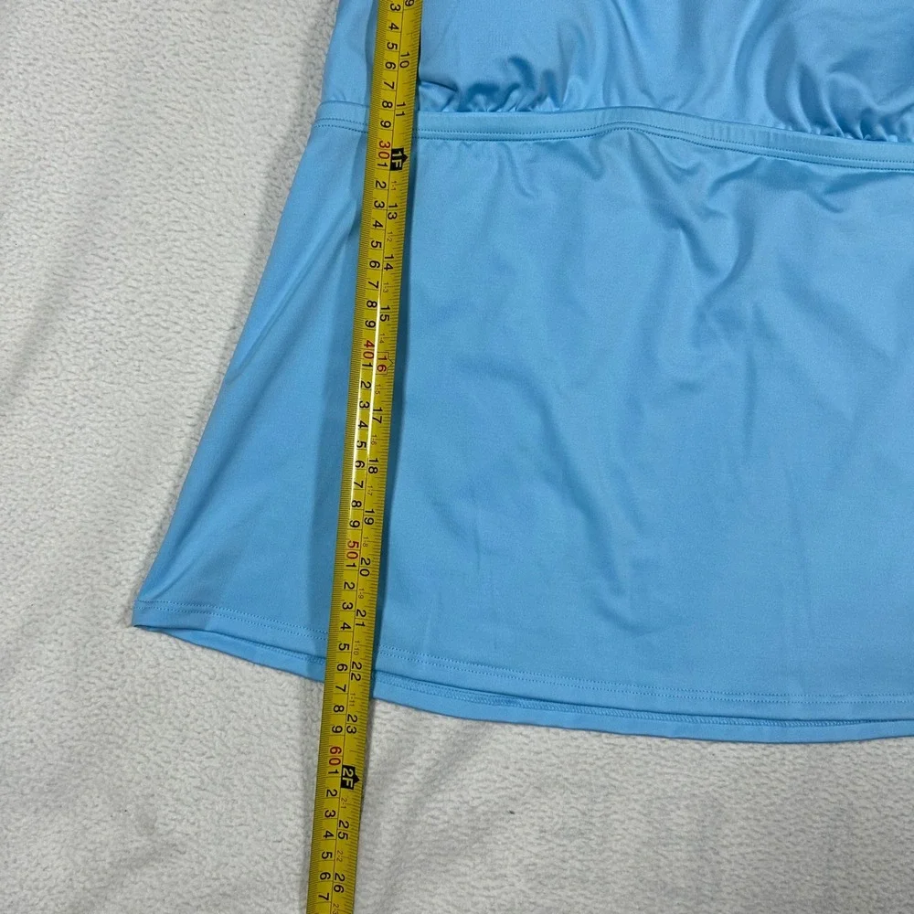 Nike‎ Swim Blue Tankini Top Womens Large Racerback Adjustable Strap NESSE304-486